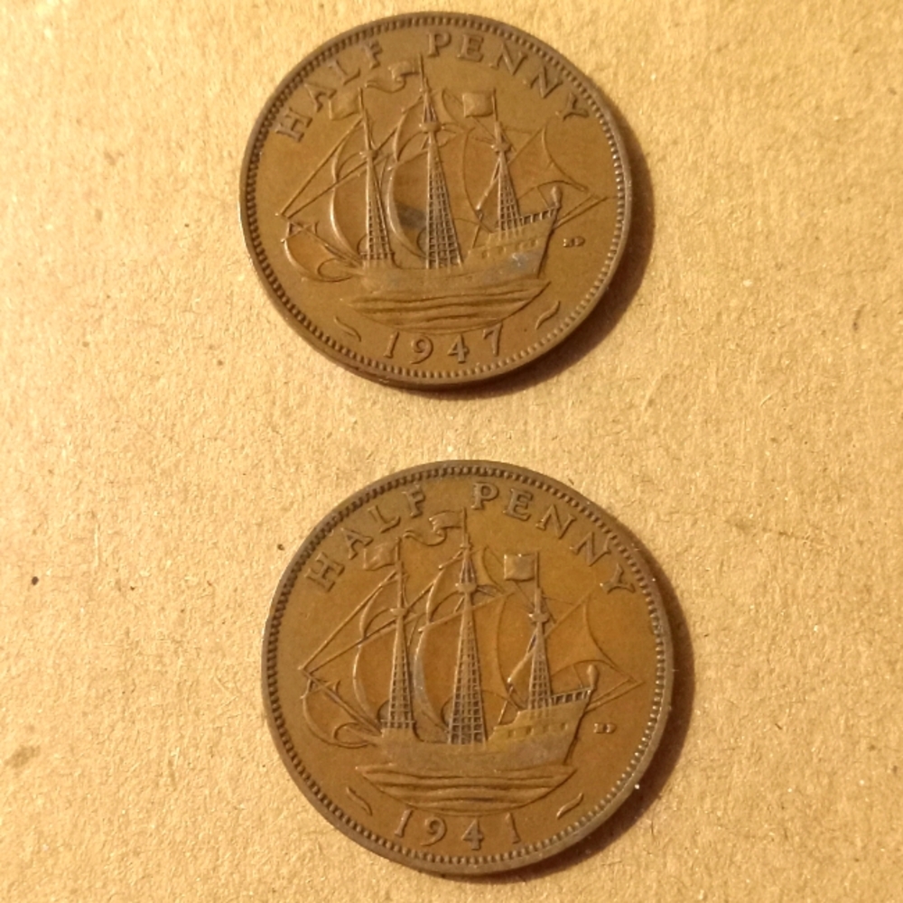 British Half Penny Set